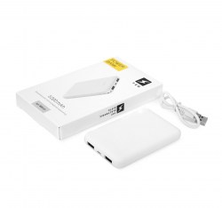 Зарядное устройство (Powerbank)USB Cooper 10000 mAh, пластик, белый (8020-01)