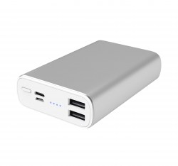 Зарядное устройство Explore (Powerbank) 10000 мАч, металл, серебряный (8004-09)
