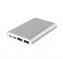 Зарядное устройство STEEL (Powerbank) 5000 мАч, металл, серебряный (8008-09)