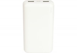 Зарядное устройство (Powerbank) 20000 мАч, пластик, белый (O74107)