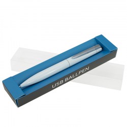 Ручка-флешка металлическая Memory 16 GB, белый (1016M-8)