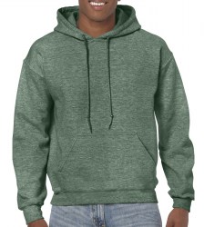 Реглан с капюшоном GILDAN Heavy Blend, зелёный (heather sport dark green) (3169)