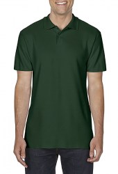 Рубашка поло мужкая GILDAN SoftStyle 177, тёмно-зелёный (forest green) (64800-5535C)