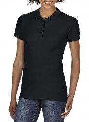 Рубашка поло женская GILDAN SoftStyle 177, чёрный (black) (1903)