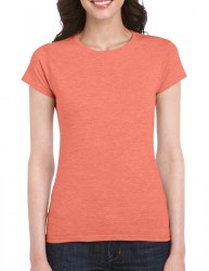 Футболка женская GILDAN SoftStyle, оранжевый (heather orange) (1922)