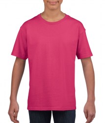 Футболка детская GILDAN SoftStyle JN, розовый (heliconia) (2013)
