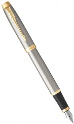 Ручка перьевая PARKER IM 17 Brushed Metal GT FP F (22 211)