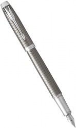 Ручка перьевая PARKER IM 17 Premium Dark Espresso Chiselled CT FP F (24 311)