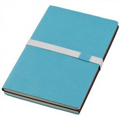 Записная книжка JOURNALBOOKS Doppio А5, голубой-коричневый (10669002)