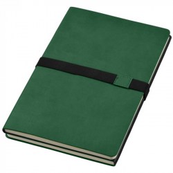 Записная книжка JOURNALBOOKS Doppio А5, зелёный-чёрный (10669004)