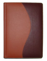 Ежедневник A5 BRISK Комби, коричневый + бордовый