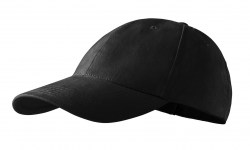 Кепка унисекс MALFINI 6P, чёрный (305-01)