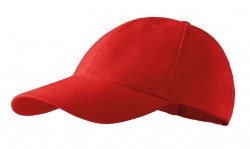Кепка унисекс MALFINI 6P, красный (305-07)