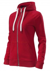 Реглан женский на молнии MALFINI Voyage, красный (formula red) (2769)