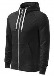 Реглан мужской на молнии MALFINI Voyage, чёрный (black) (2764)