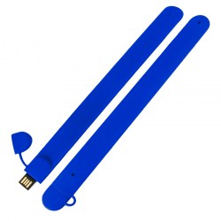 Флешка-браслет силиконовая, USB 2.0, синий (0993-3)