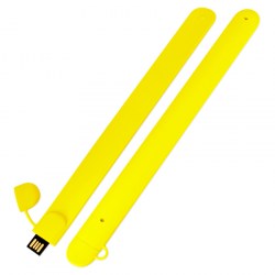 Флешка-браслет силиконовая, USB 2.0, жёлтый (0993-7)