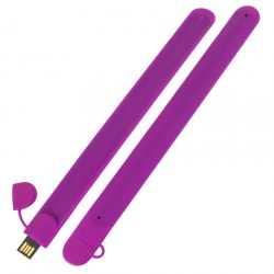 Флешка-браслет силиконовая, USB 2.0, фиолетовый (0993-8)