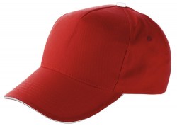 Кепка No Brand, красный - белый кант (95911408)