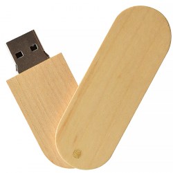 Флешка из дерева, USB 2.0, бежевый (S0201-1)