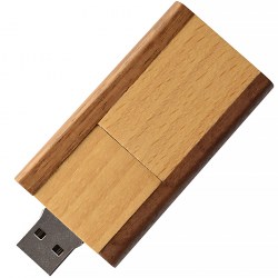 Флешка из дерева, USB 2.0, коричневый (S0212-2)