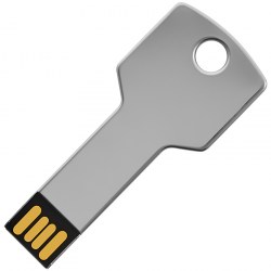 Флешка металлическая Ключ, USB 2.0, серебристый (S0457)