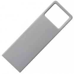 Флешка металлическая, USB 2.0, серебристый (S0496)