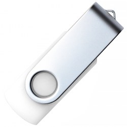 Флешка Твистер, USB 2.0, белый (S0801-4)