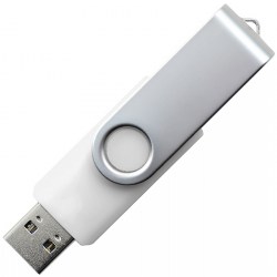 Флешка Твистер, USB 3.0, белый (s0801-B)