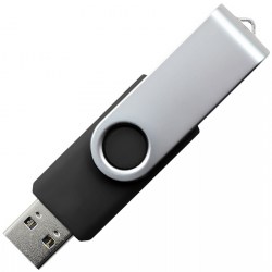 Флешка Твистер, USB 3.0, чёрный (s0801-C)