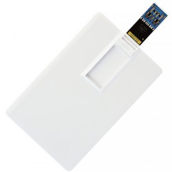 Флешка пластиковая Кредитная Карта, USB 3.0, белый (S1012-A)