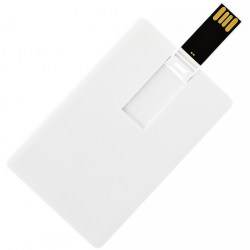 Флешка пластиковая Кредитная Карта, USB 2.0, белый (S1012)