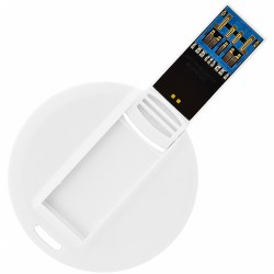 Флешка пластиковая Круг, USB 3.0, белый (S1018-A)