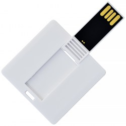 Флешка пластиковая Квадрат, USB 2.0, белый (S1032)
