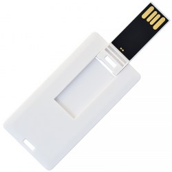 Флешка пластиковая Прямоугольник, USB 2.0, белый (S1033)