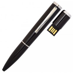 Флешка-ручка металлическая, USB 2.0, чёрный (S1134-2)