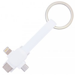Универсальный USB кабель + Type C + Lightning 3 в 1, белый (UC07)