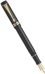 Ручка перьевая PARKER Duofold Black New FP F (97 012Ч)