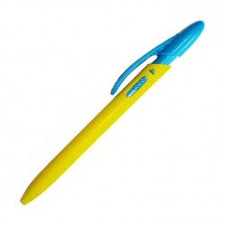 Ручка шариковая VIVA PENS Rico solid, желто-голубой RSO/S-0104