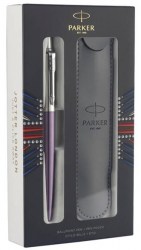 Набор: ручка шариковая PARKER Jotter 17 Victoria Violet CT BP + чехол (16 732b18)