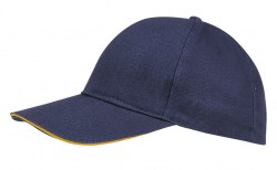 Бейсболка SOL’S Buffalo, кобальт - неон оранжевый кант (88100535TUN)