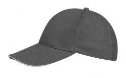 Бейсболка SOL’S Buffalo, тёмно-серый - светло-серый кант (88100911TUN)