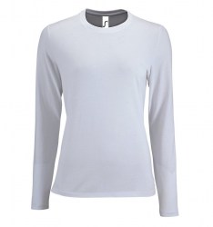 Футболка женская SOL’S Imperial LSL Women, белый (02075102)