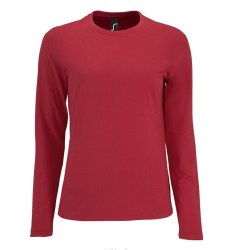 Футболка женская SOL’S Imperial LSL Women, красный (02075145)