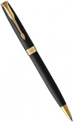 Ручка шариковая PARKER Sonnet Matte Black Lacquer GT BP (84 832)