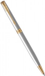 Ручка шариковая PARKER Sonnet Slim Stainless Steel GT BP (84 131)